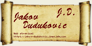 Jakov Duduković vizit kartica